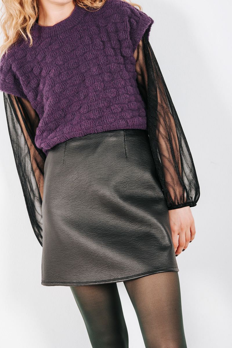 Μίνι φούστα δερματίνη Badila