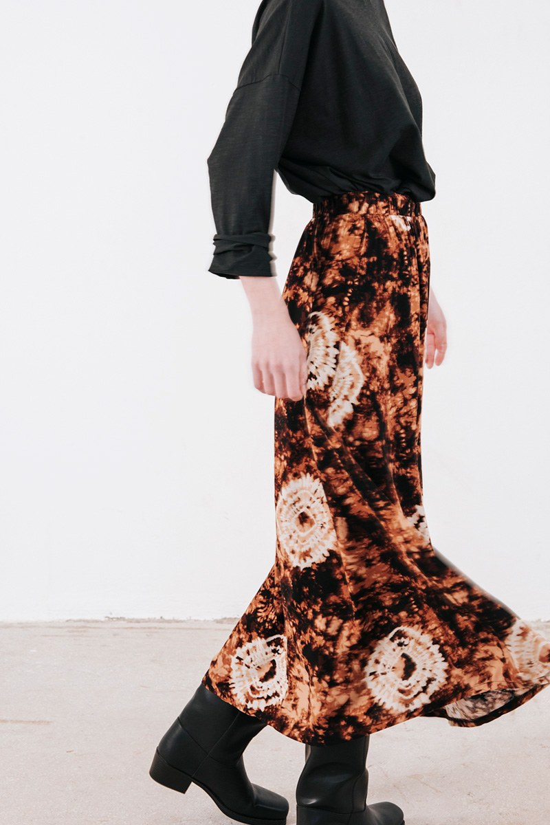 Εμπριμέ φούστα με λάστιχο Badila