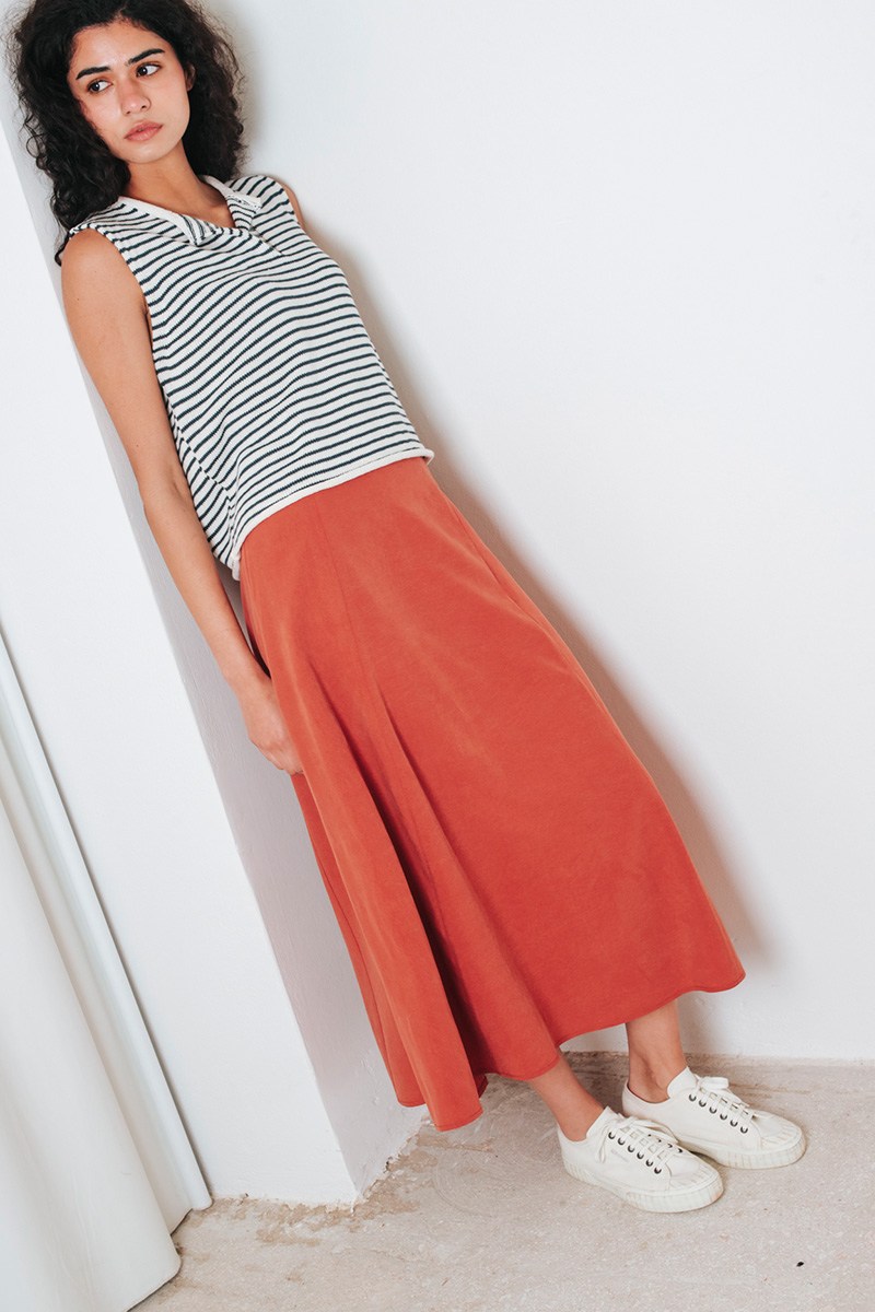 Φαρδιά midi φούστα Badila