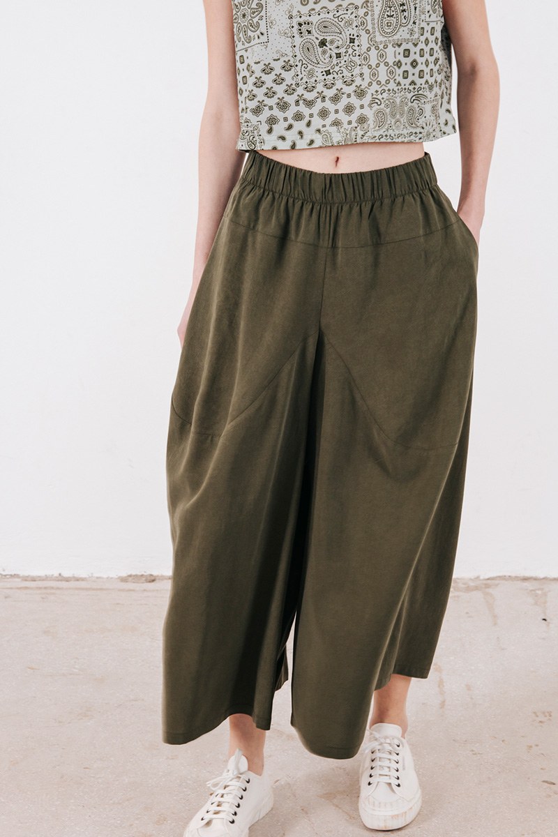 Φαρδιά παντελόνα crop Badila