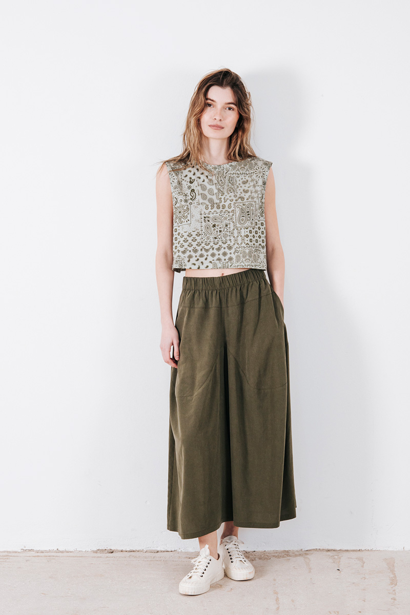 Φαρδιά παντελόνα crop Badila