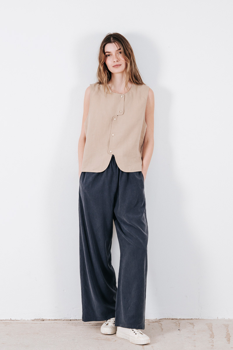 Φαρδιά παντελόνα με λάστιχο Badila