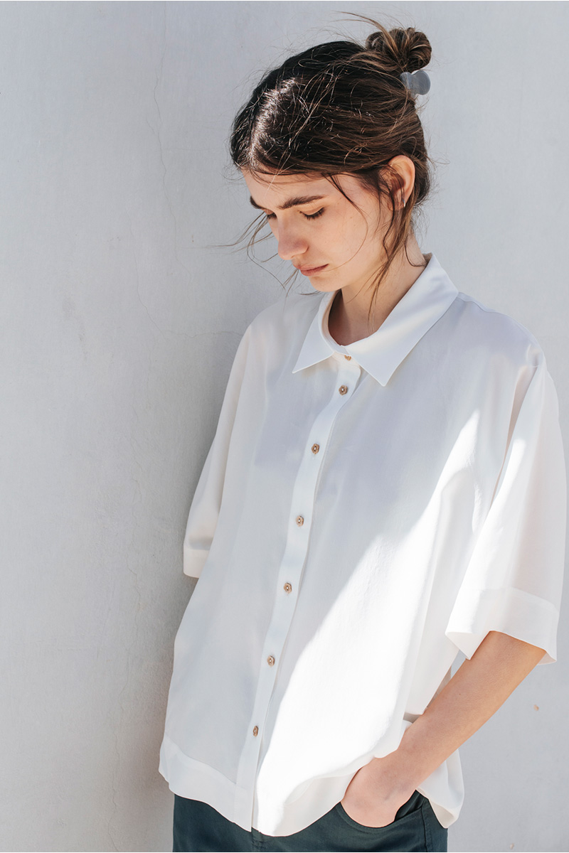 Φαρδύ πουκάμισο κοντομάνικο Badila