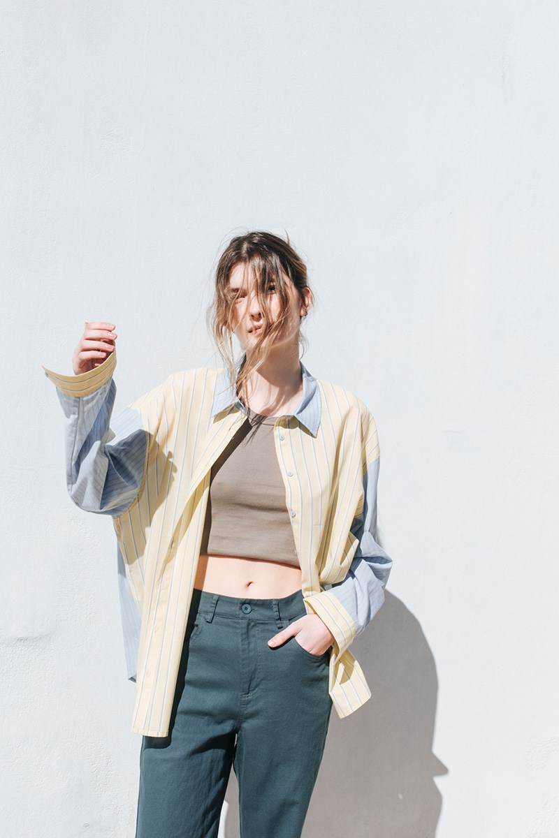 Φαρδύ πουκάμισο ριγέ Badila