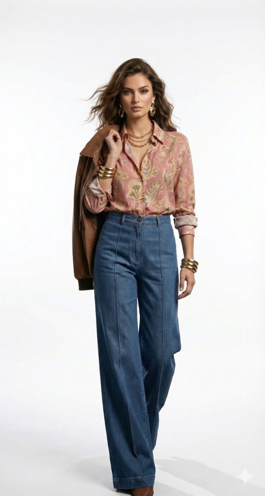 Ημιδιάφανο πουκάμισο εμπριμέ Happening