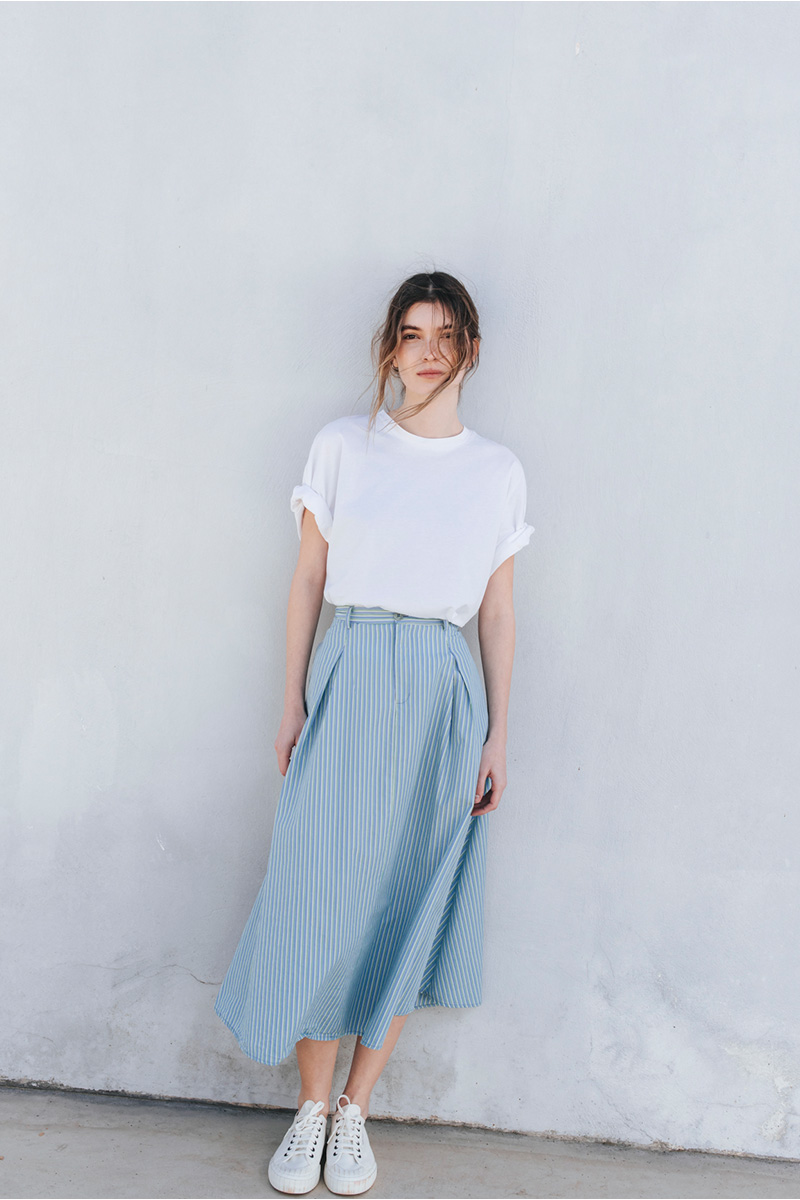 Μακριά φούστα ριγέ Badila