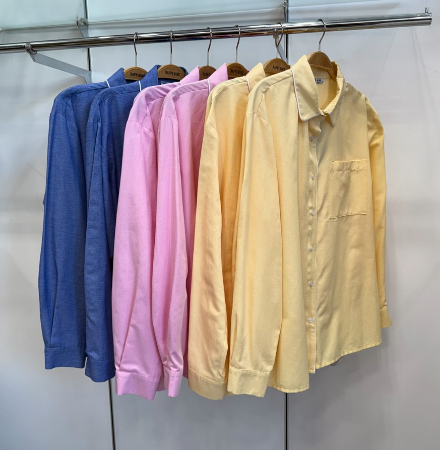 Μονόχρωμο πουκάμισο με τσέπη Happening