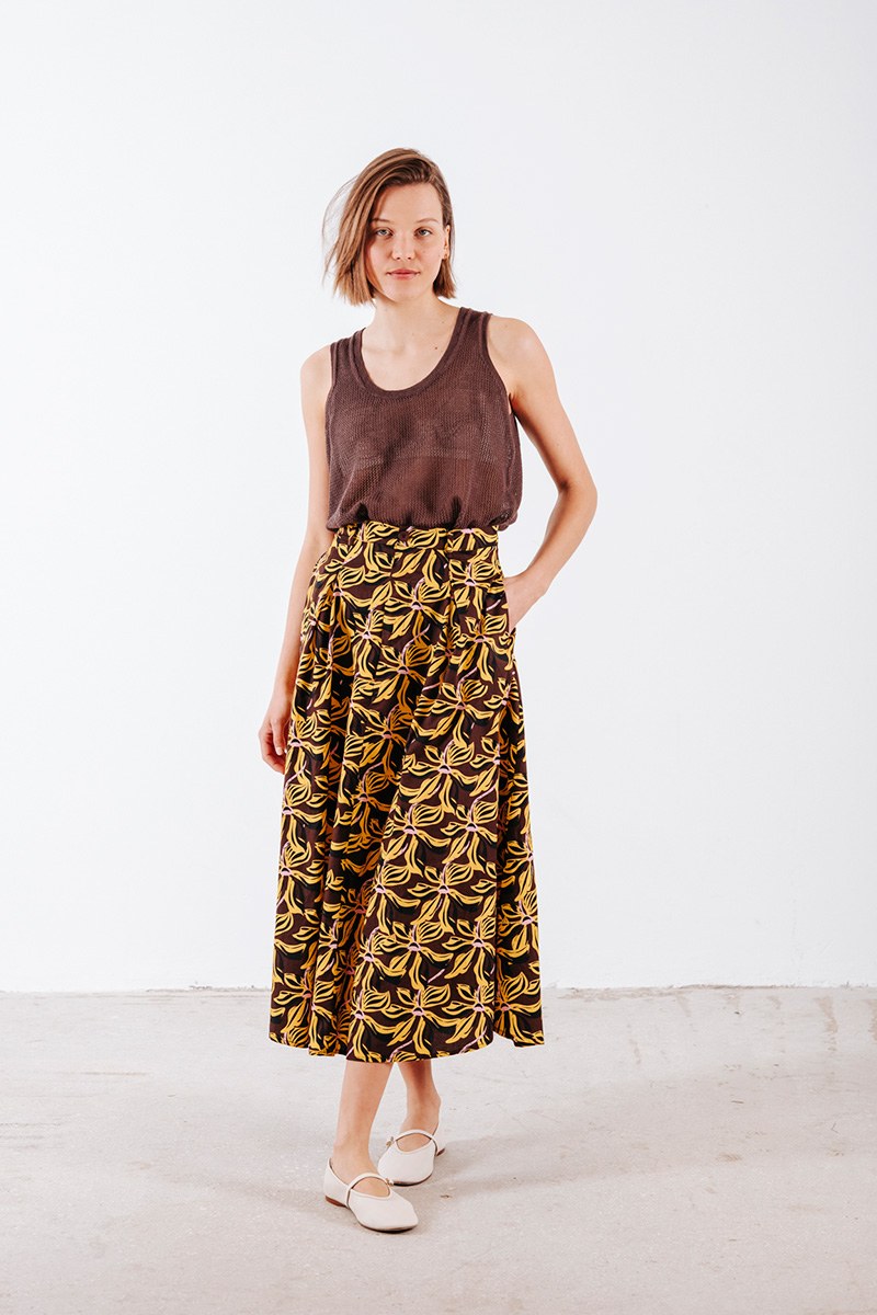 Μακριά εμπριμέ φούστα Badila