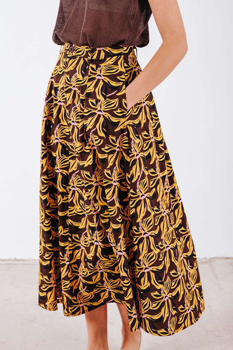 Μακριά εμπριμέ φούστα Badila