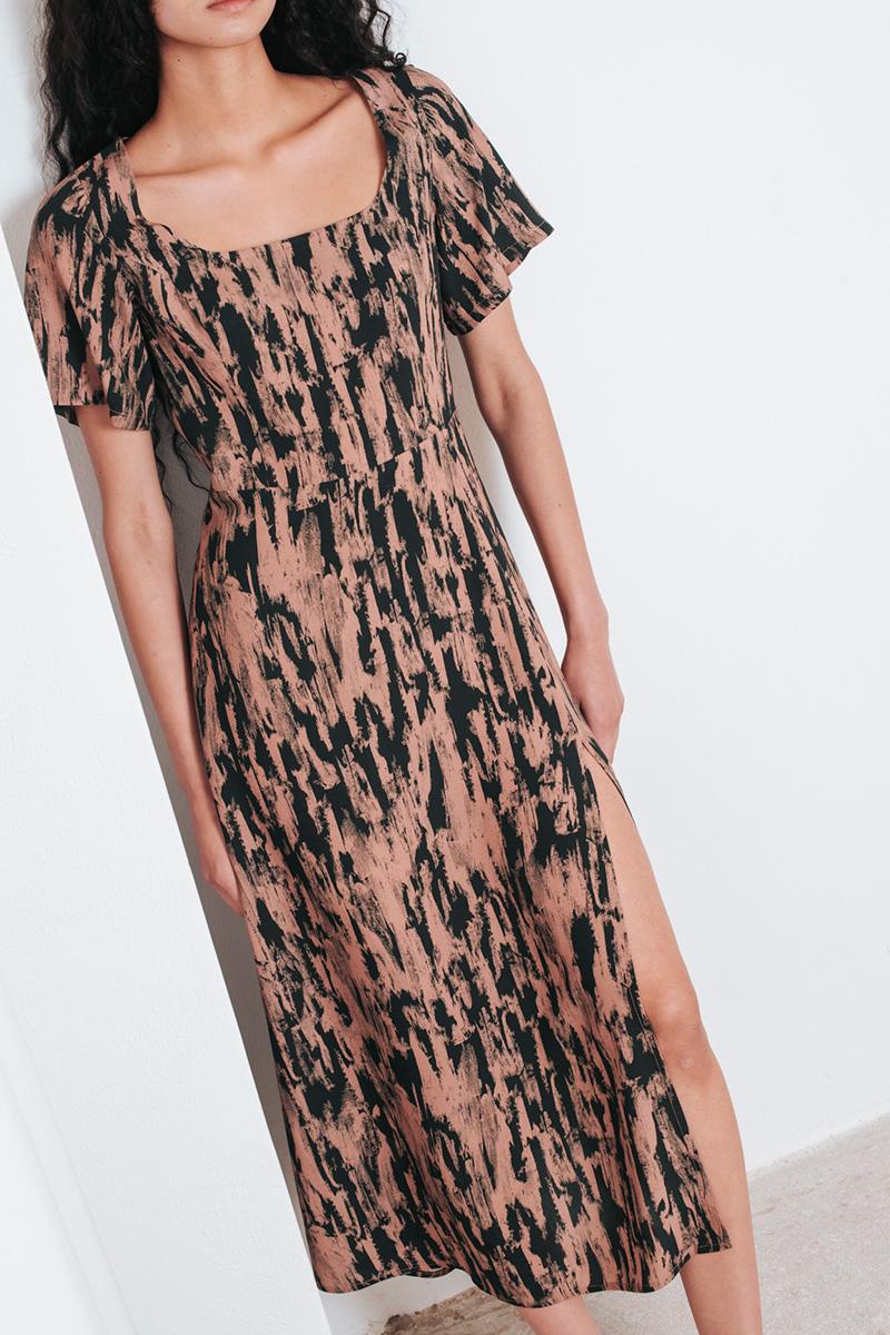 Μακρύ εμπριμέ φόρεμα Badila