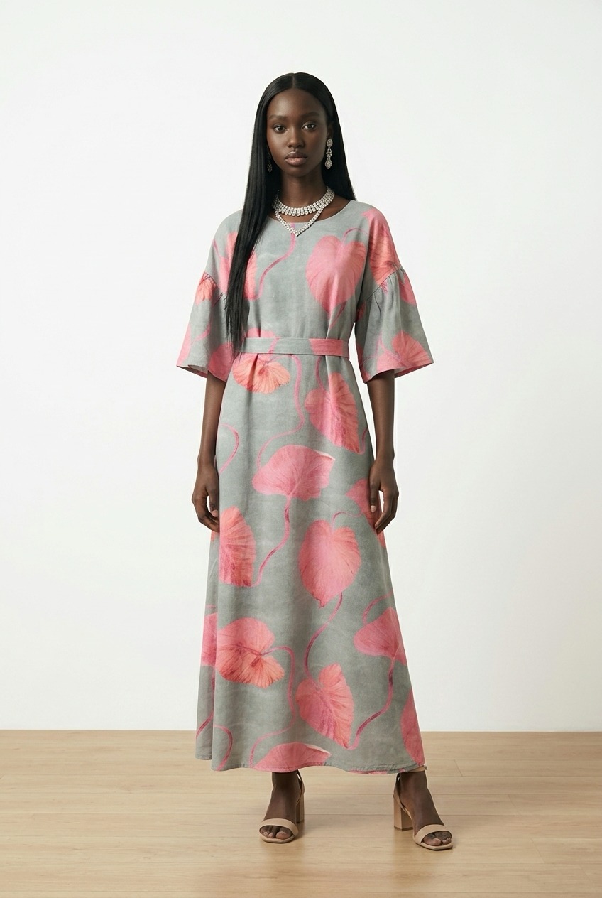 Μακρύ εμπριμέ φόρεμα New Age