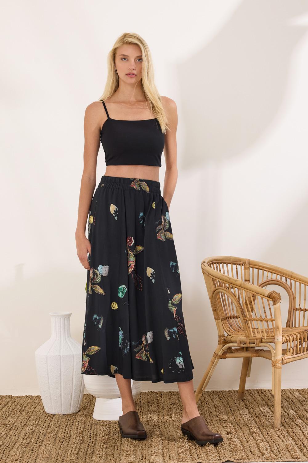 Εμπριμέ midi φούστα Namaste