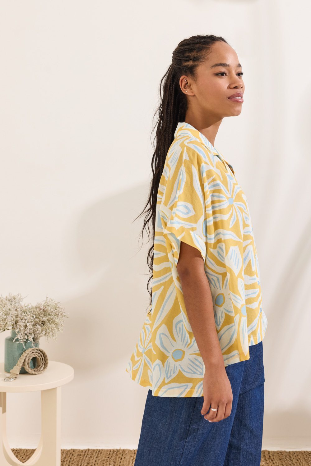 Εμπριμέ πουκάμισο oversized Namaste