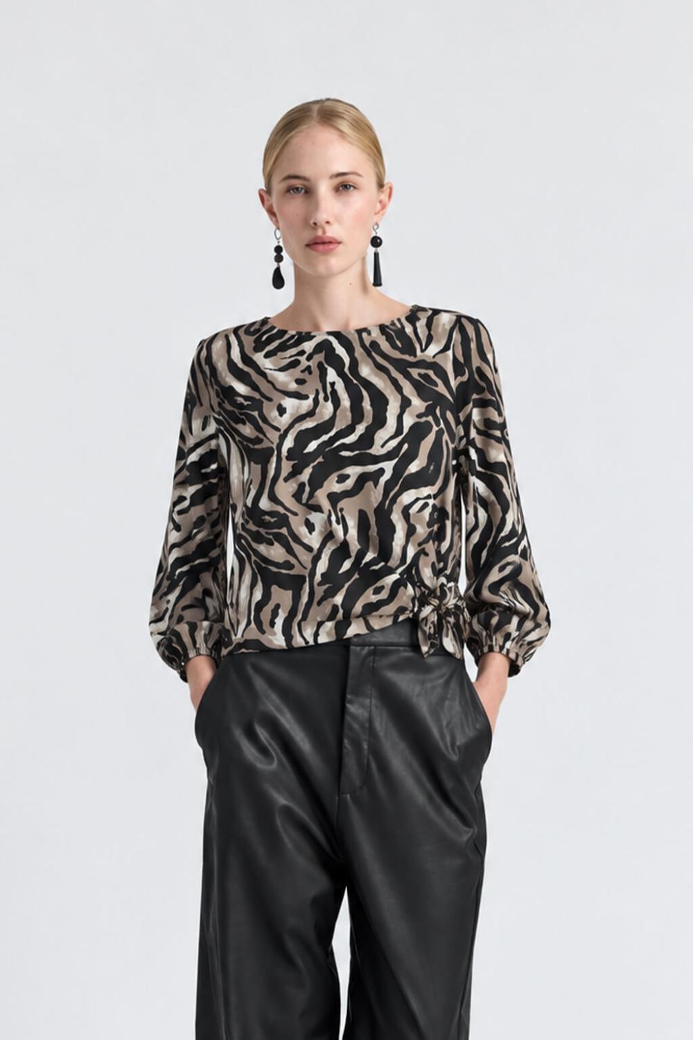 Μακρυμάνικη μπλούζα animal print Namaste
